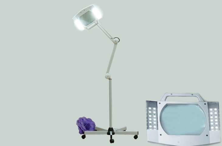 Лампа-лупа напольная квадрат (LED)